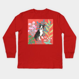 Boston Terrier Kids Long Sleeve T-Shirt